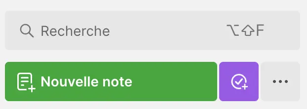 Création d'une nouvelle note et tâche Evernote